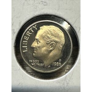 1986 S Proof Roosevelt Dime 10c BU UNC Uncirculated US Mint